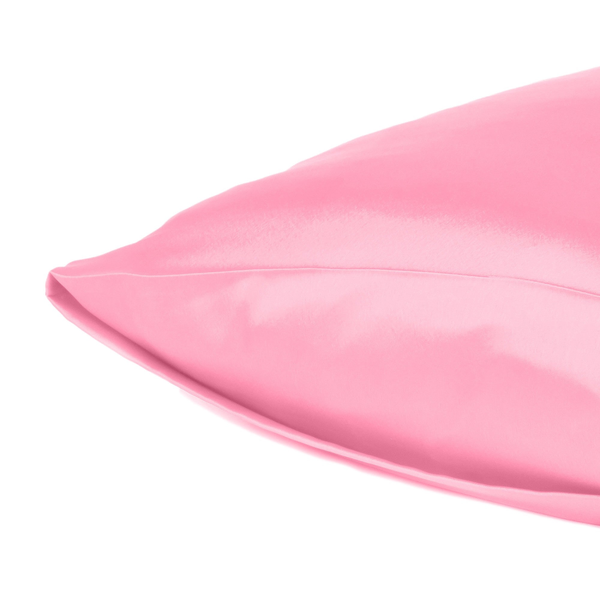 Set Of Two Pink Rose Dreamy Silky Satin Standard Pillowcases Homeroots Bed & Bath