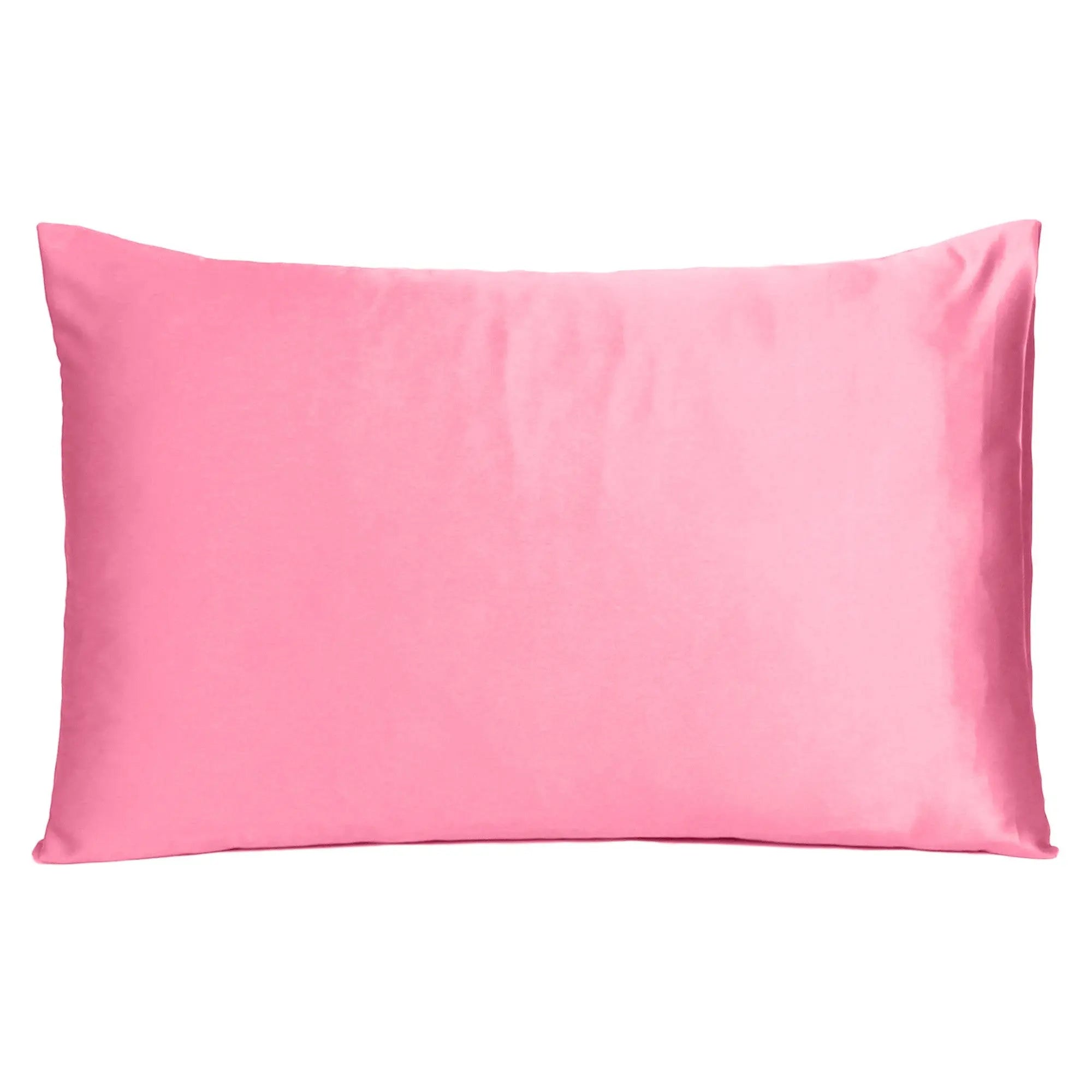 Set Of Two Pink Rose Dreamy Silky Satin Standard Pillowcases Homeroots Bed & Bath