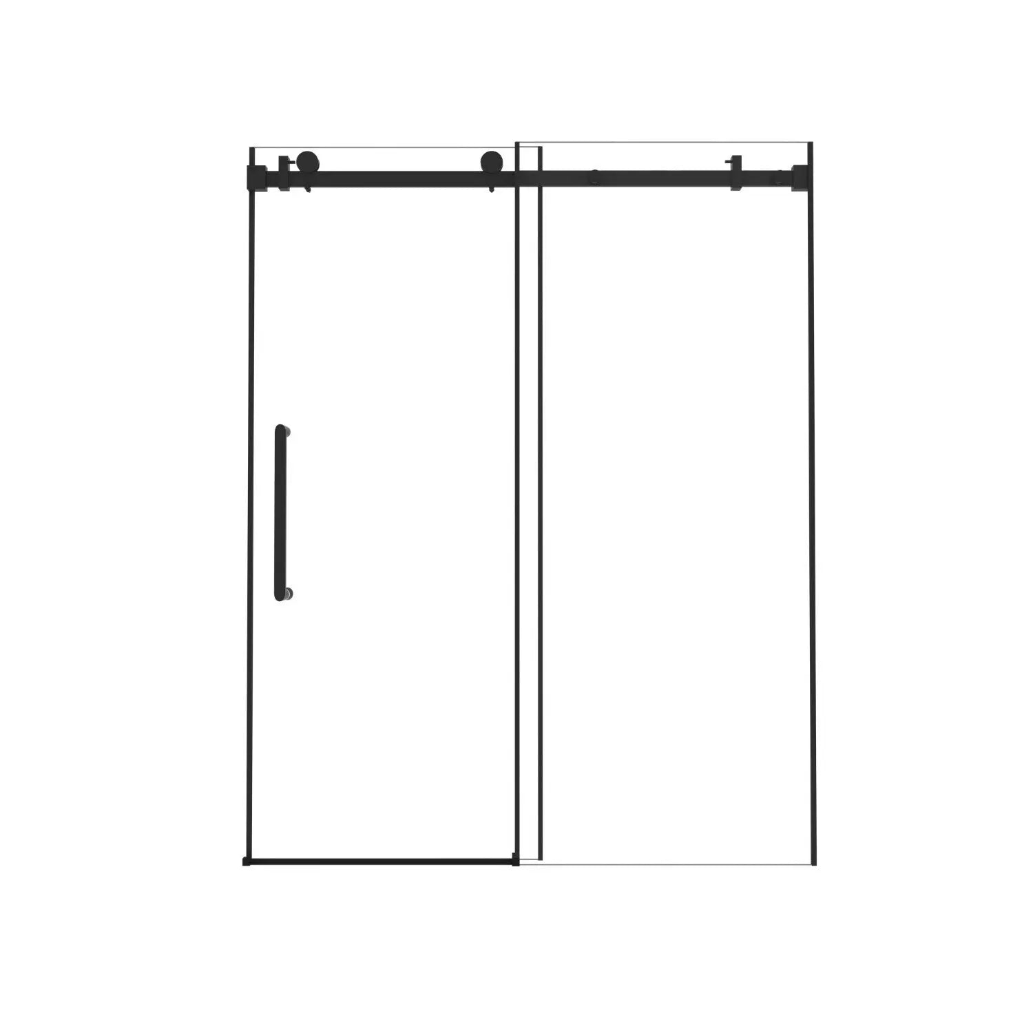 Set Of Two Tempered Glass Shower Doors Homeroots Bed & Bath