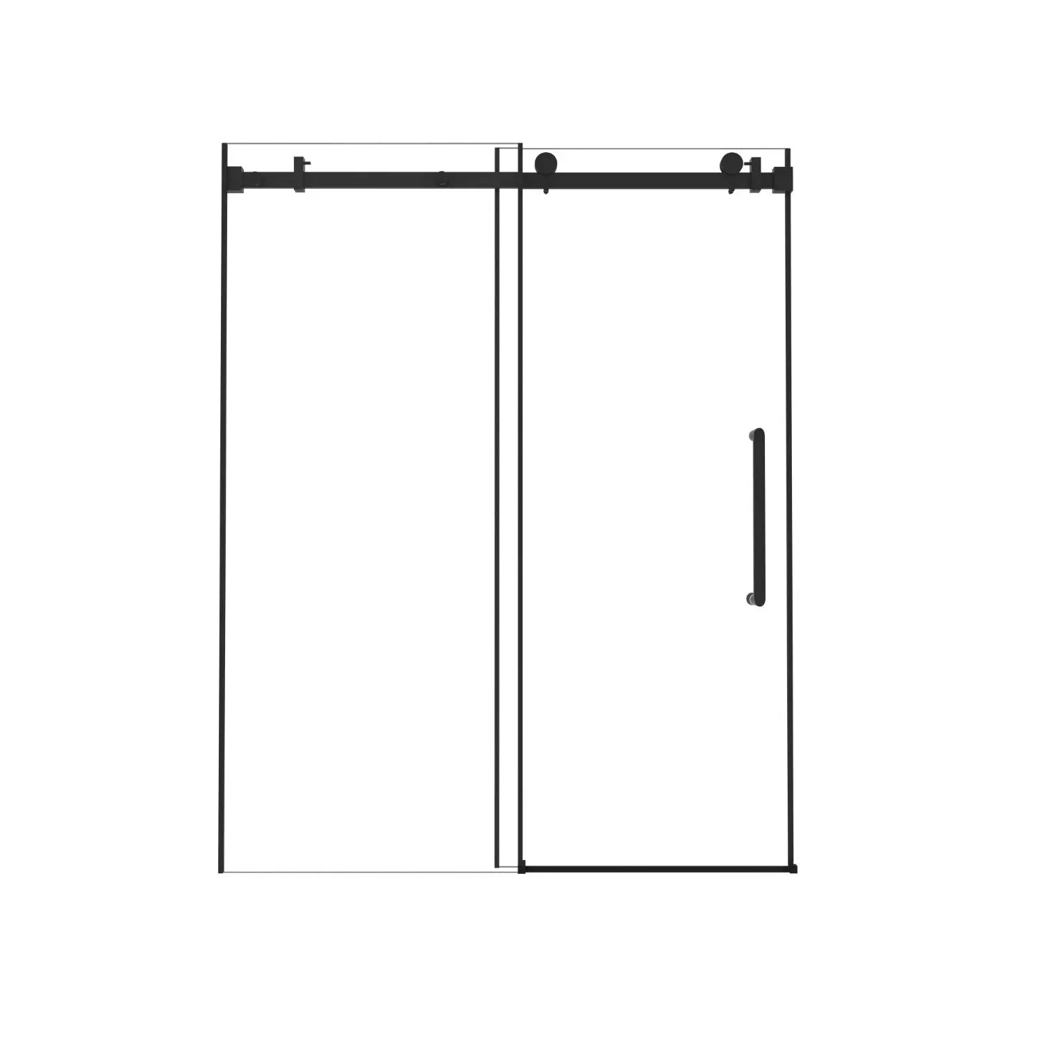 Set Of Two Tempered Glass Shower Doors Homeroots Bed & Bath