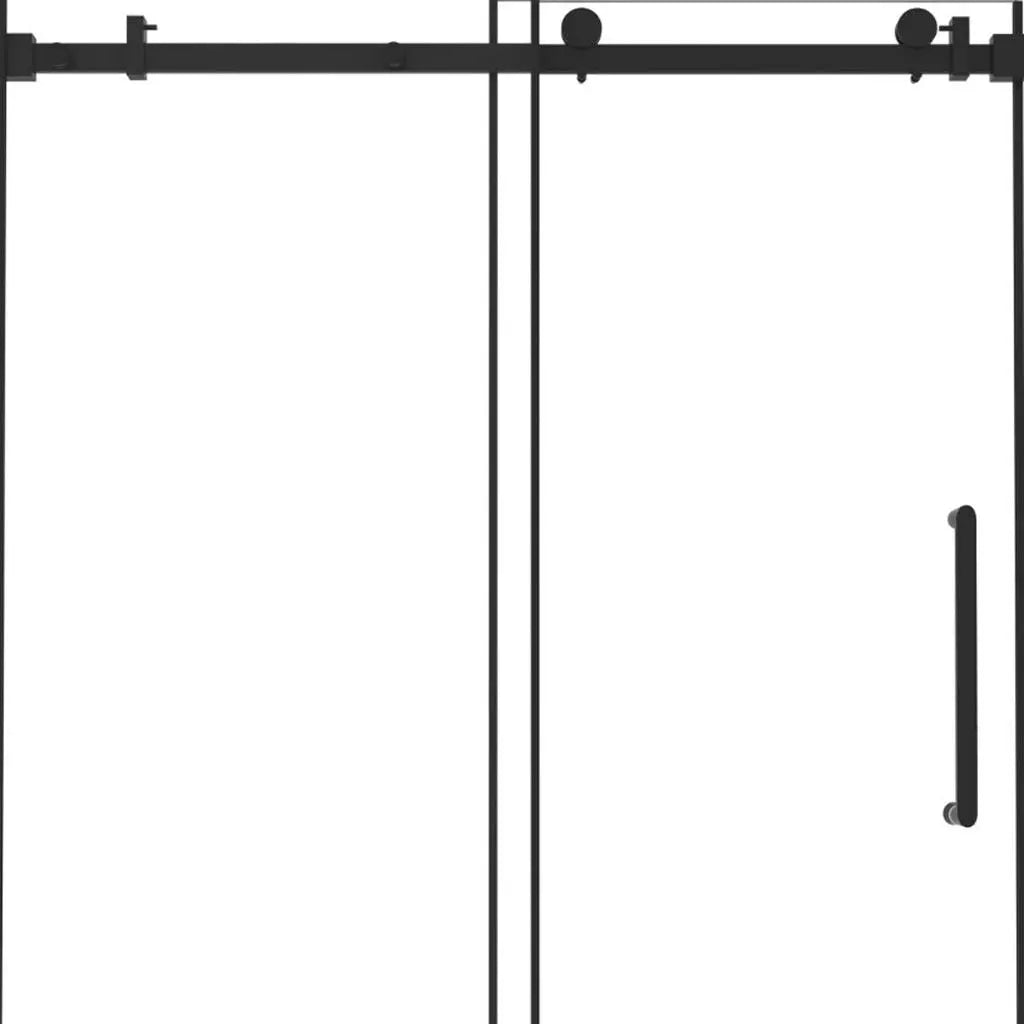 Set Of Two Tempered Glass Shower Doors Homeroots Bed & Bath