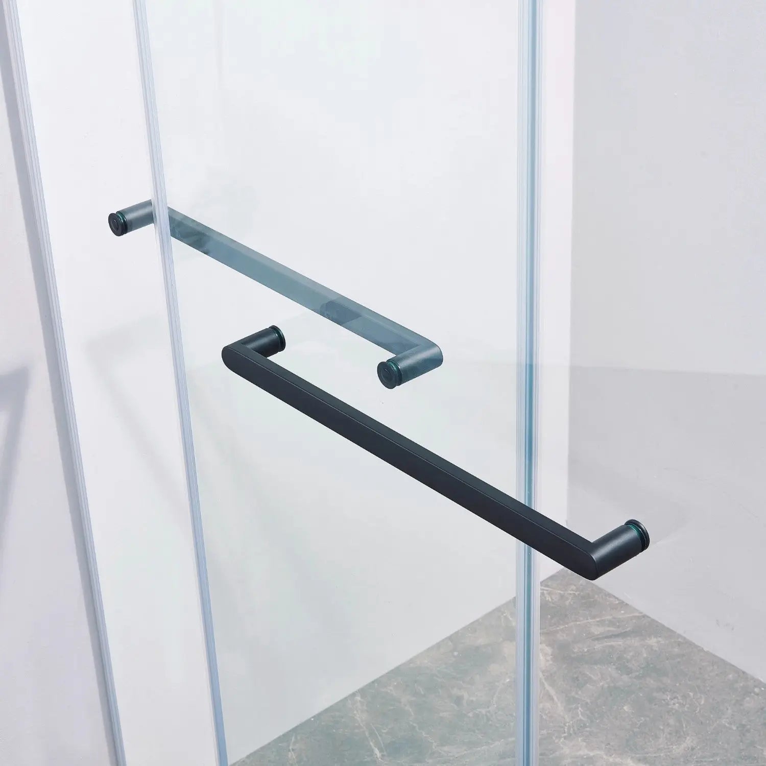 Set Of Two Tempered Glass Shower Doors Homeroots Bed & Bath