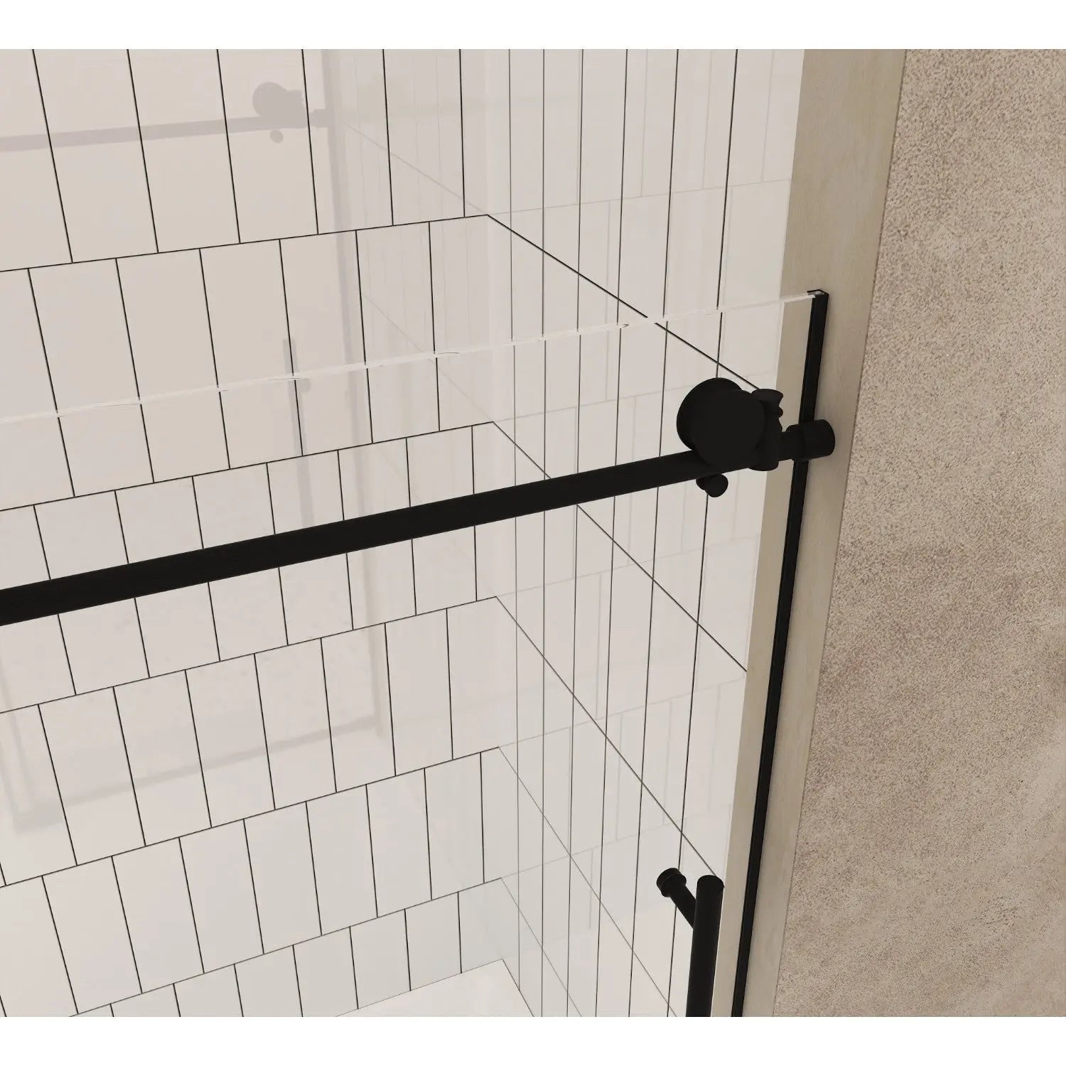 Set Of Two Tempered Glass Shower Doors Homeroots Kitchen & Dining