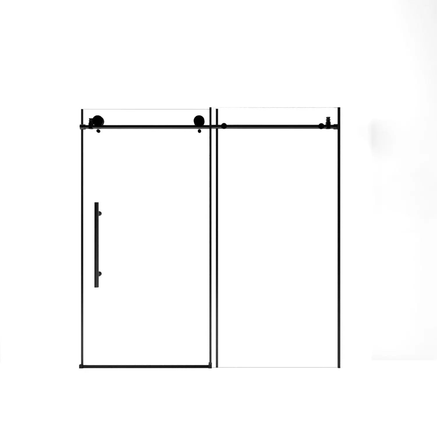 Set Of Two Tempered Glass Shower Doors Homeroots Kitchen & Dining