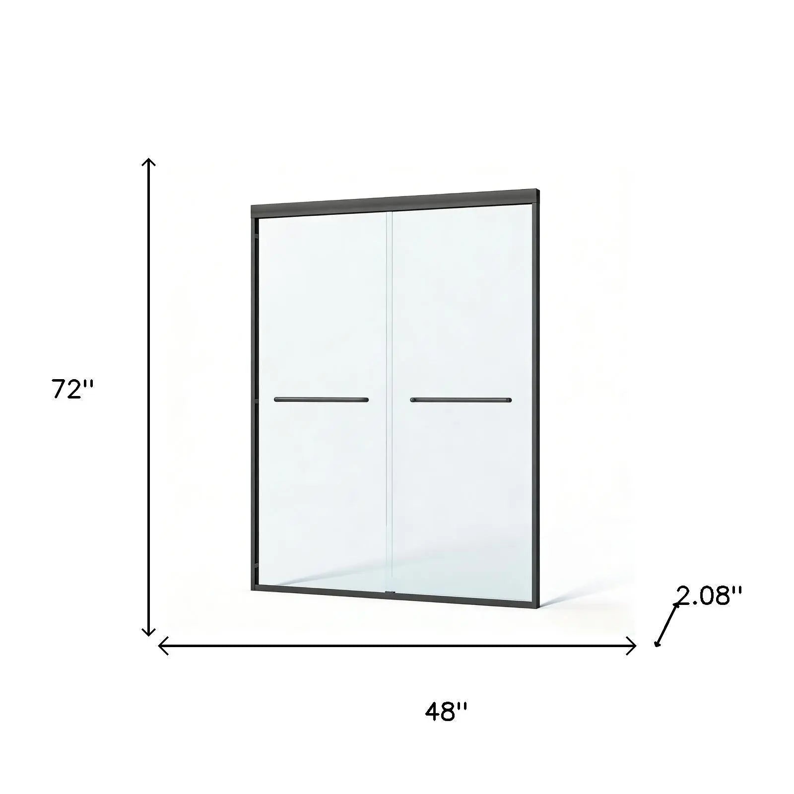Set Of Two Tempered Glass Shower Doors Homeroots Kitchen & Dining