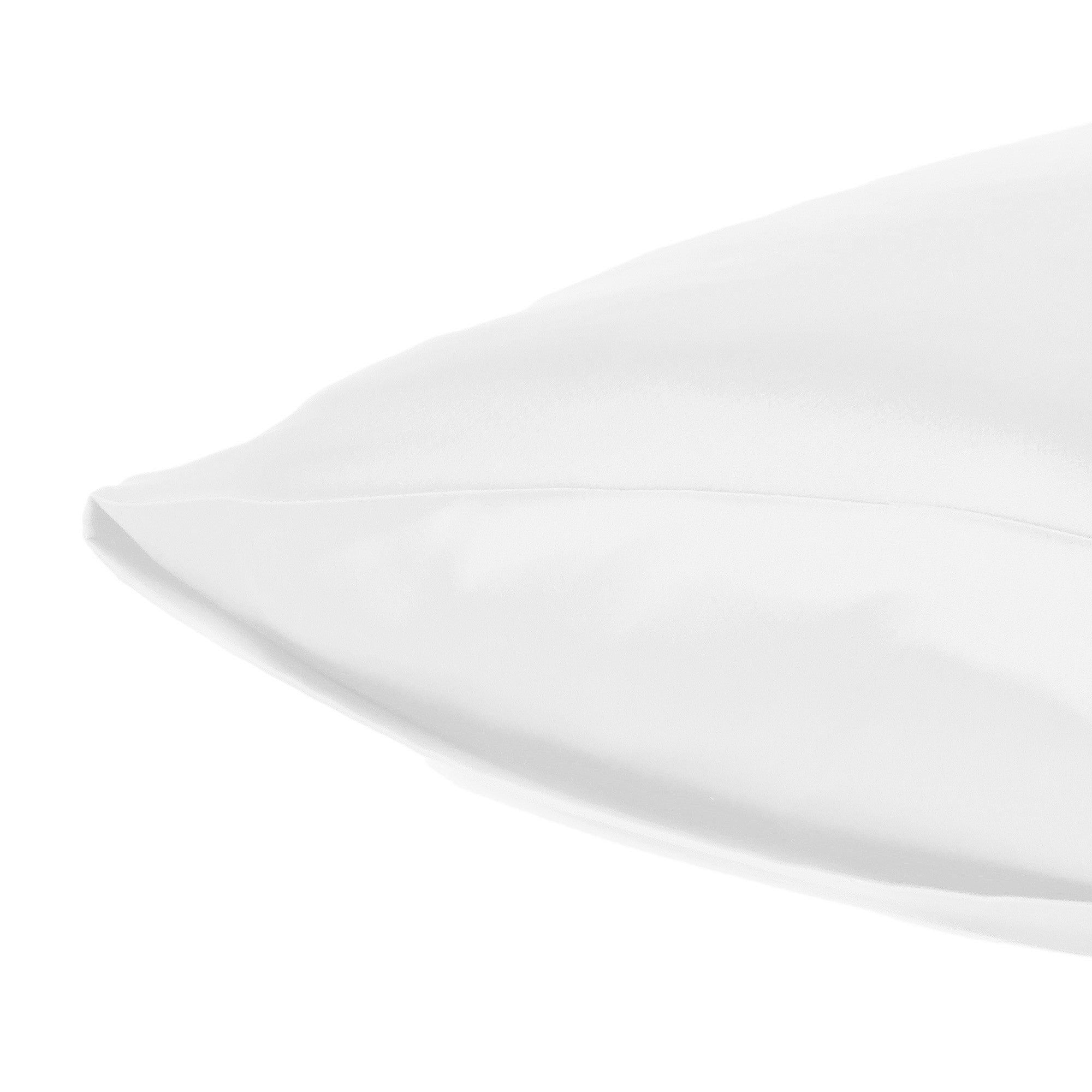 Set Of Two White Silky Satin Standard Pillowcases Homeroots Bed & Bath
