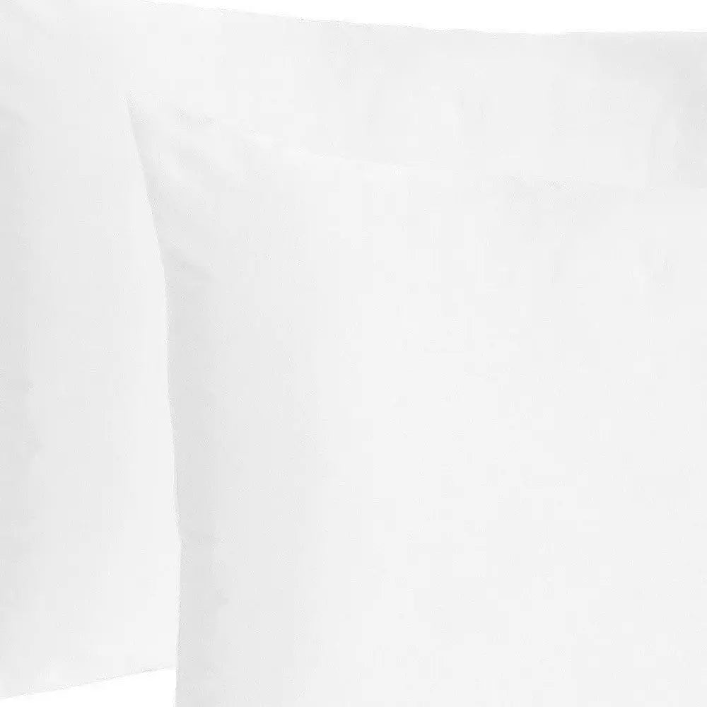Set Of Two White Silky Satin Standard Pillowcases Homeroots Bed & Bath