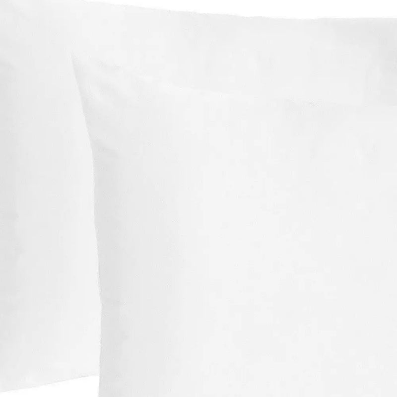 Set Of Two White Silky Satin Standard Pillowcases Homeroots Bed & Bath