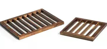 Set of 2 Acacia Wood Trivets Kalmar Home