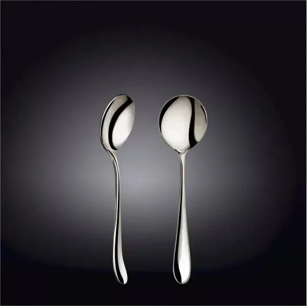 [ Set of 24 ] SOUP SPOON 7" | 18 CM WHITE BOX PACKING Wilmax