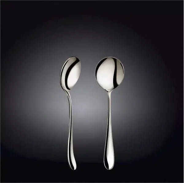 [ Set of 24 ] SOUP SPOON 7" | 18 CM WHITE BOX PACKING Wilmax