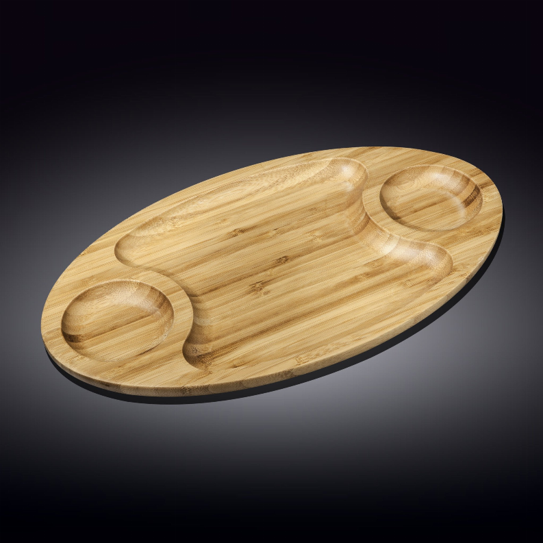 [ Set of 3 ] 3 SECTION PLATTER 18" X 10" | 45.5 CM X 25 CM Wilmax