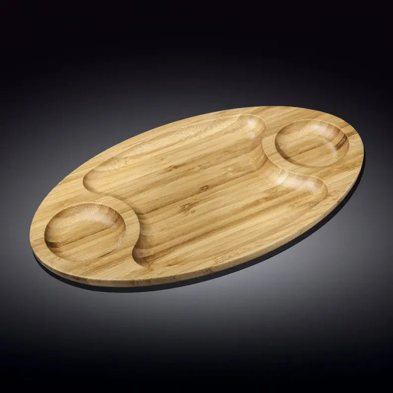 [ Set of 3 ] 3 SECTION PLATTER 18" X 10" | 45.5 CM X 25 CM Wilmax