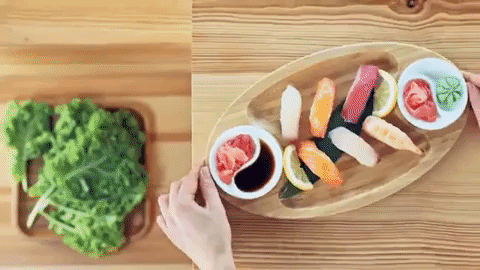[ Set of 3 ] 3 SECTION PLATTER 18" X 10" | 45.5 CM X 25 CM Wilmax