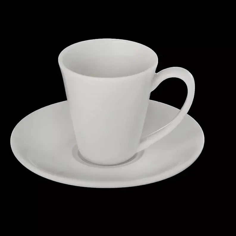 [ Set of 6 ] 4 FL OZ | 110 ML COFFEE CUP & SAUCER Wilmax