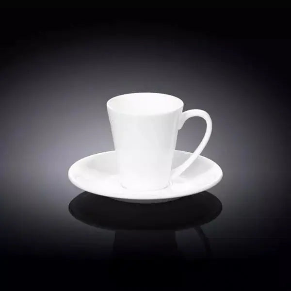 [ Set of 6 ] 4 FL OZ | 110 ML COFFEE CUP & SAUCER Wilmax