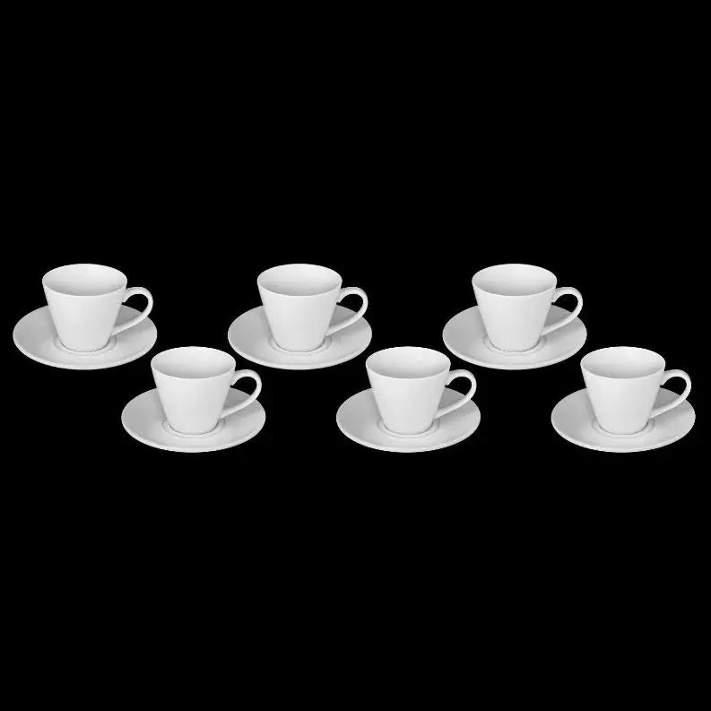 [ Set of 6 ] 6 FL OZ | 180 ML TEA CUP & SAUCER Wilmax