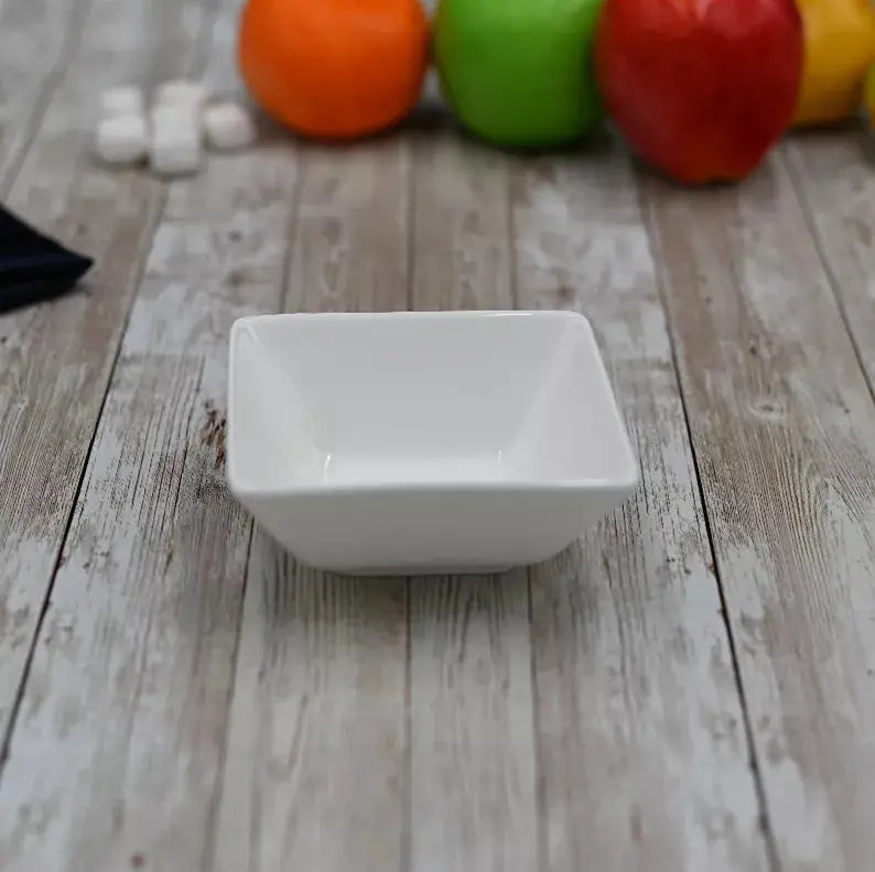 [ Set of 6 ] SQUARE DISH 4" X 3.75" X 2" | 10 X 9.5 X 5 CM 5 FL OZ| 150 ML Wilmax