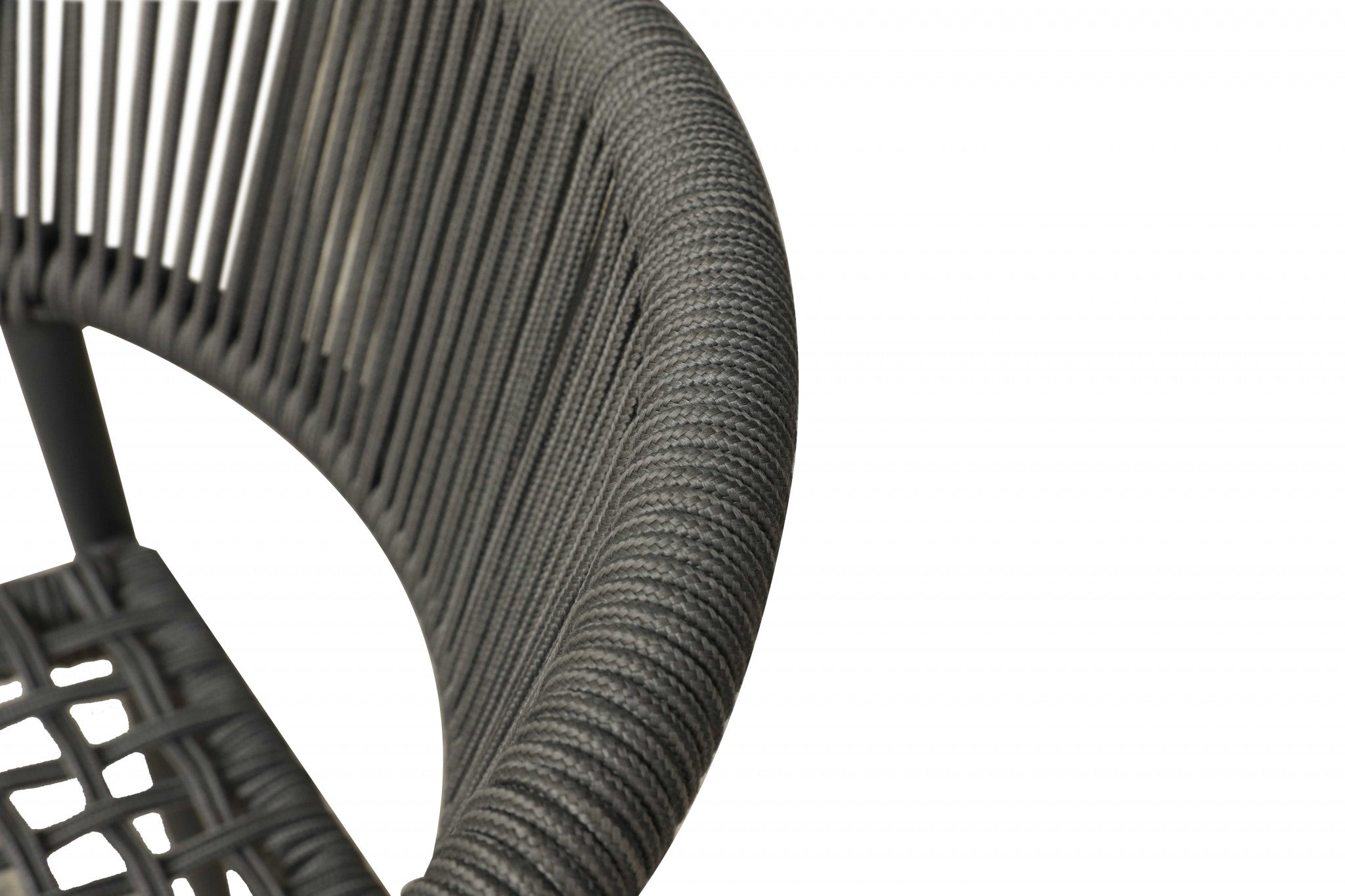 Set of Four 22" Gray Aluminum Outdoor Arm Chair Homeroots Outdoor