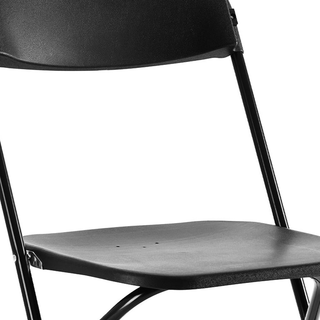 Set of Four Black Metal Outdoor Folding Stacking Dining Chairs Homeroots Outdoor