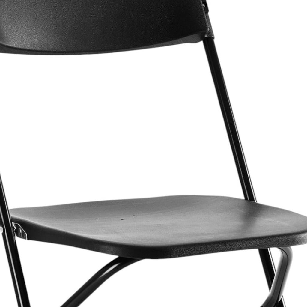 Set of Four Black Metal Outdoor Folding Stacking Dining Chairs Homeroots Outdoor