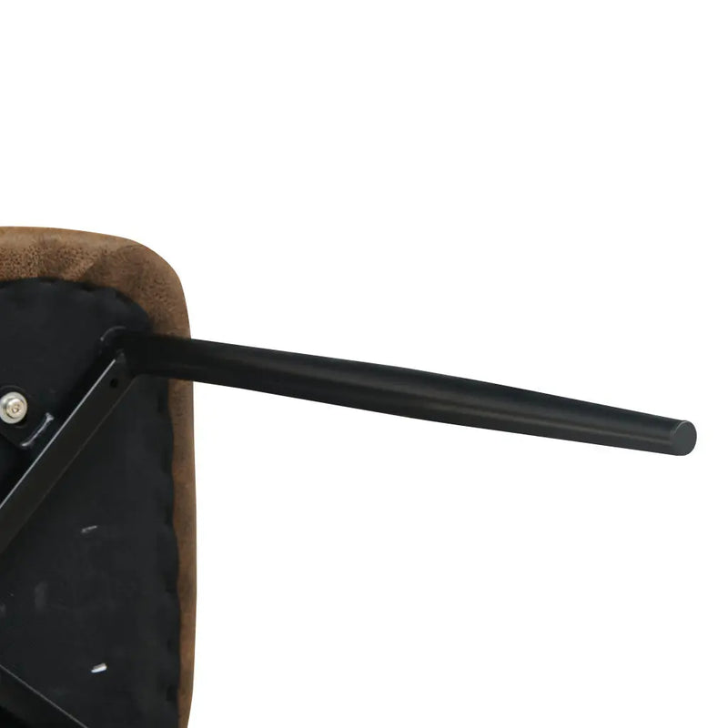 Set of Four Brown and Black Suede and Metal Dining Side Chairs Homeroots Kitchen & Dining