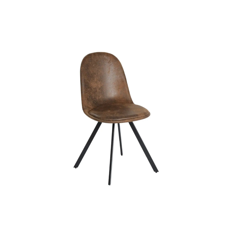 Set of Four Brown and Black Upholstered Suede Dining Side Chairs Homeroots Kitchen & Dining