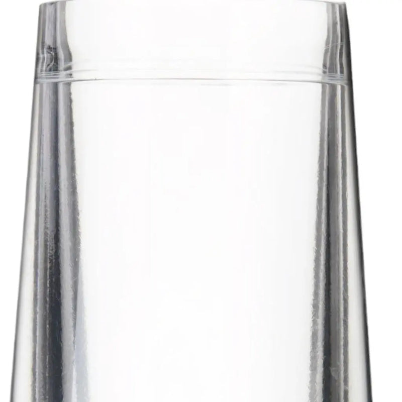 Set of Four Clear And White Plastic Angular Shape Stemless White Wine Glass Homeroots Kitchen & Dining
