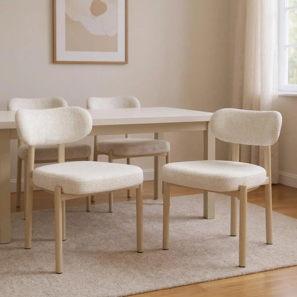 Set of Four Gray and Taupe Upholstery Open Back Dining Side Chairs Homeroots Kitchen & Dining