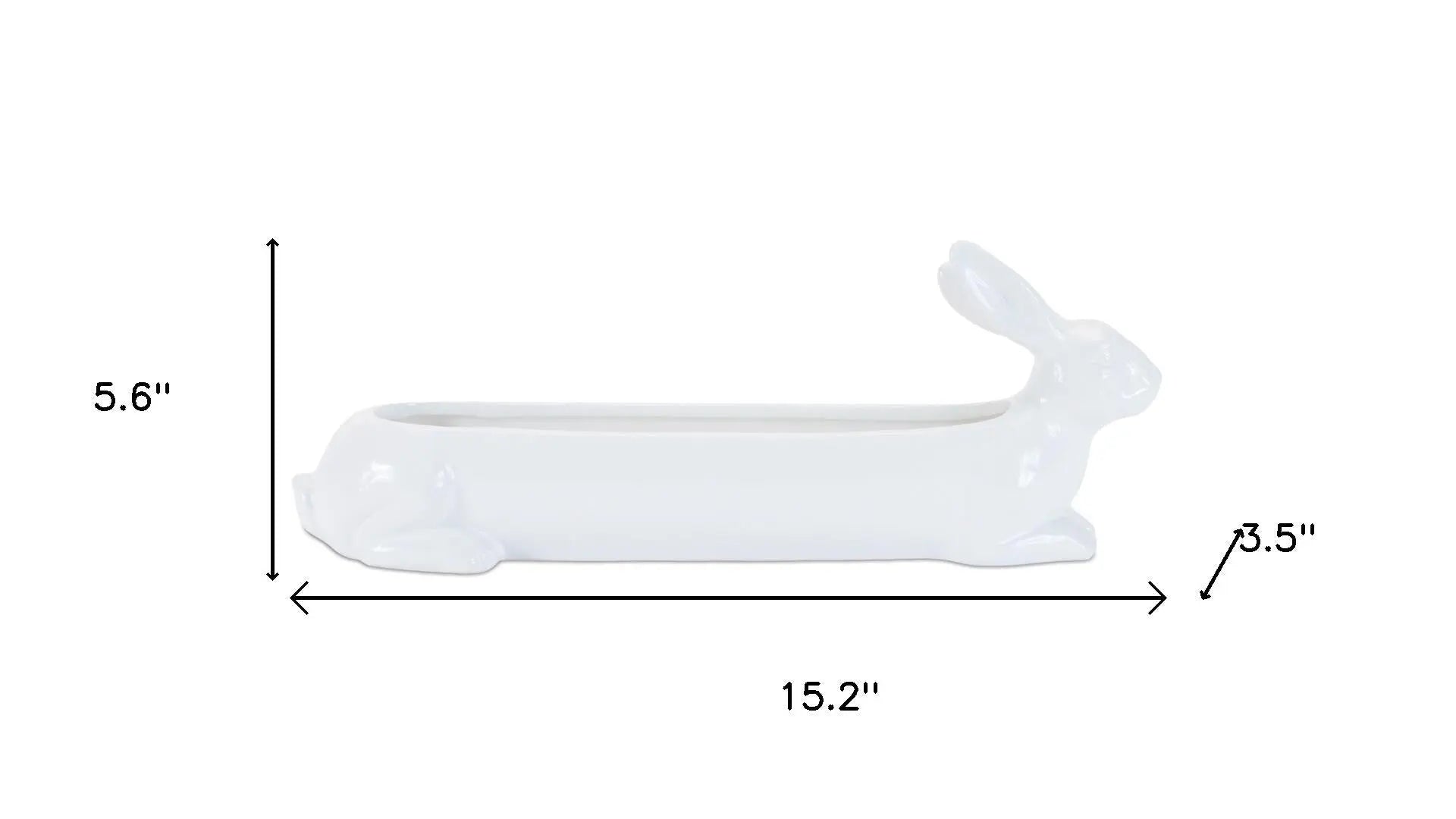 Set of Four White Ceramic Rabbit Garden Accents Accessories Homeroots Outdoor