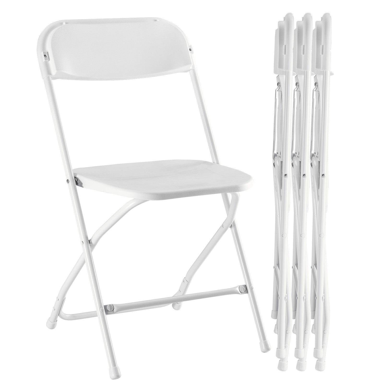 Set of Four White Metal Outdoor Folding Stacking Dining Chairs Homeroots Outdoor