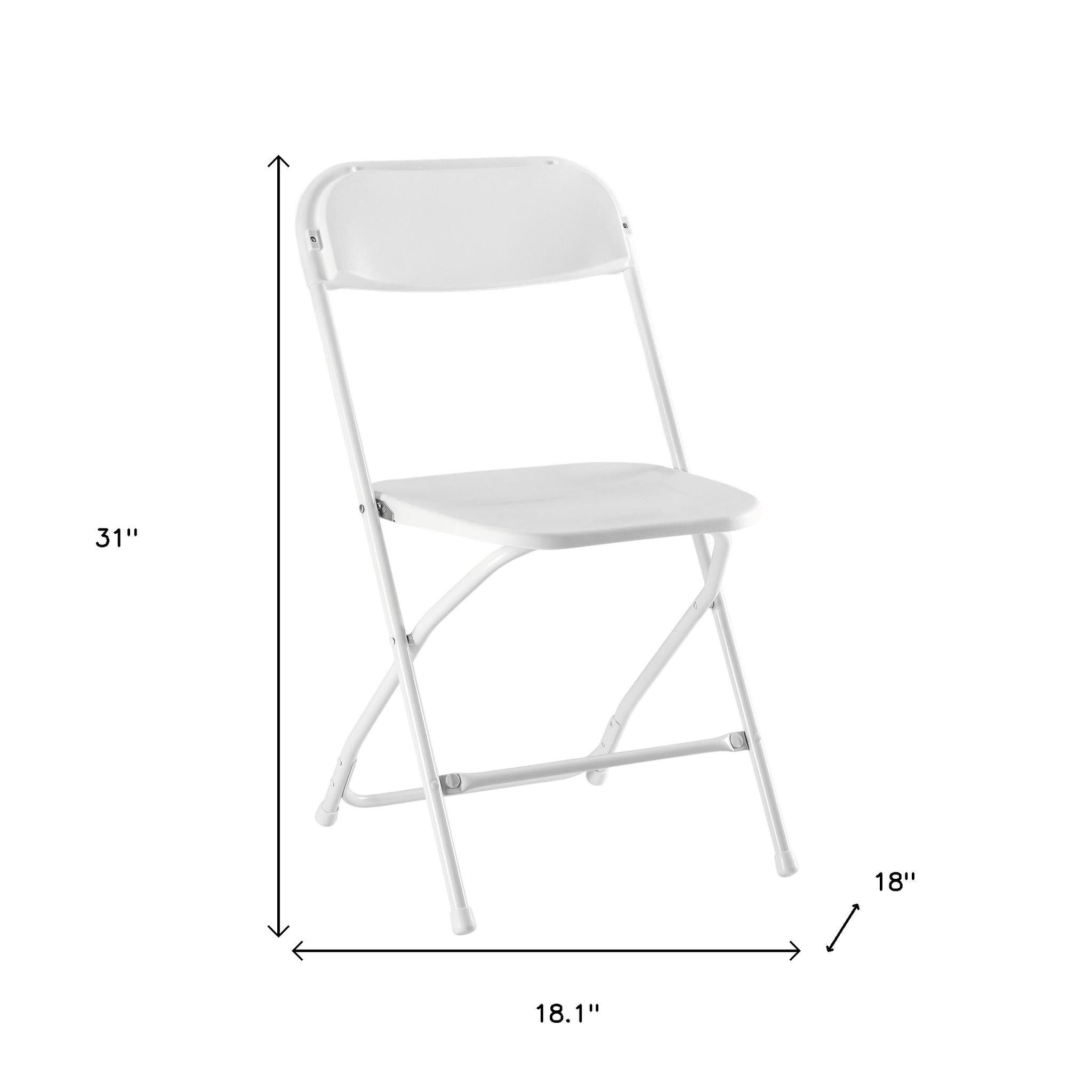 Set of Four White Metal Outdoor Folding Stacking Dining Chairs Homeroots Outdoor