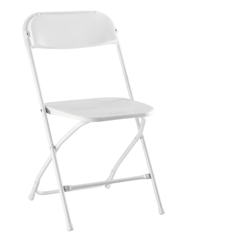 Set of Four White Metal Outdoor Folding Stacking Dining Chairs Homeroots Outdoor