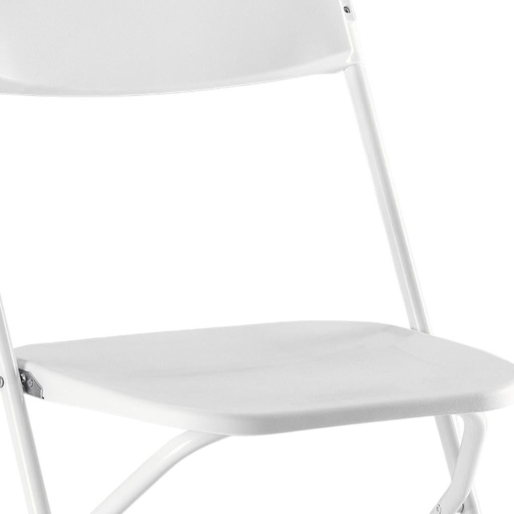 Set of Four White Metal Outdoor Folding Stacking Dining Chairs Homeroots Outdoor