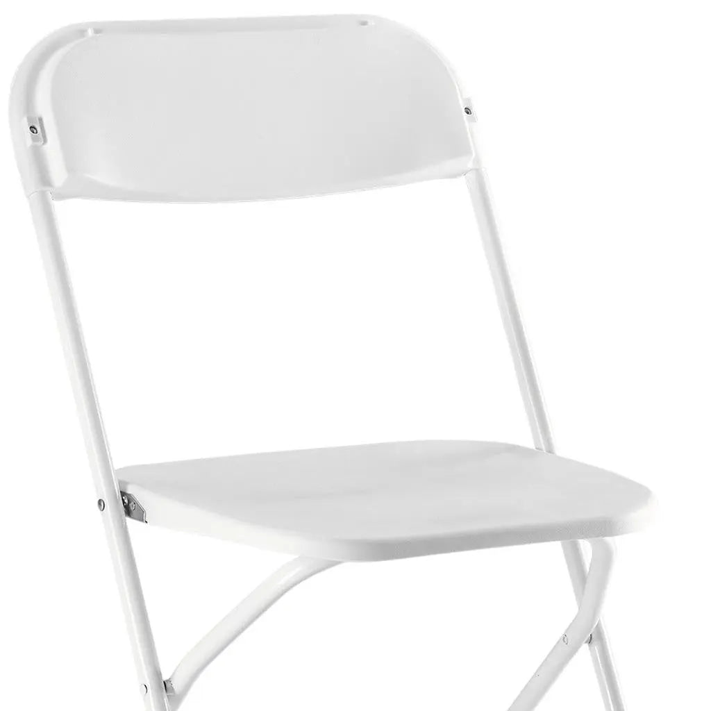 Set of Four White Metal Outdoor Folding Stacking Dining Chairs Homeroots Outdoor