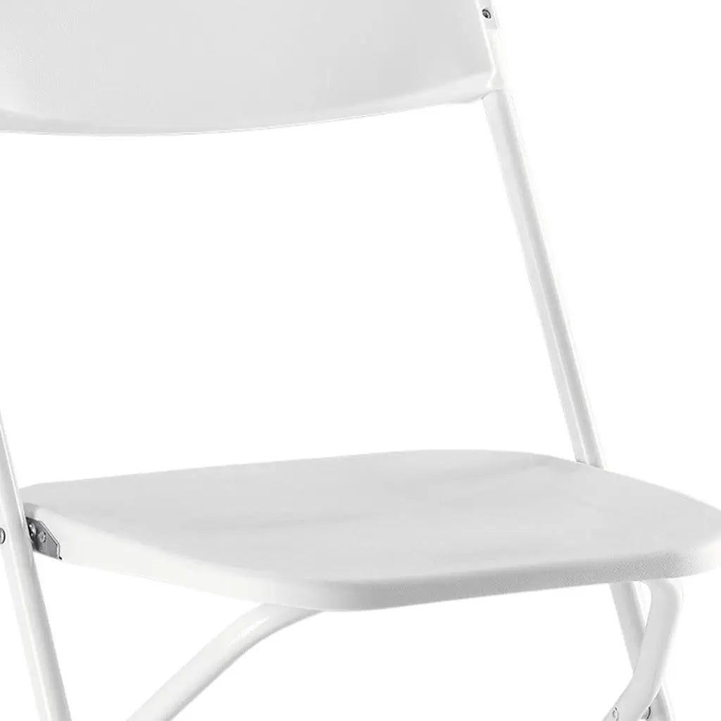 Set of Four White Metal Outdoor Folding Stacking Dining Chairs Homeroots Outdoor