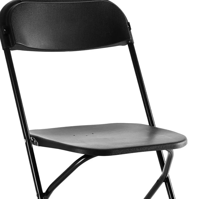 Set of Six Black Metal Outdoor Folding Stacking Dining Chairs Homeroots Outdoor