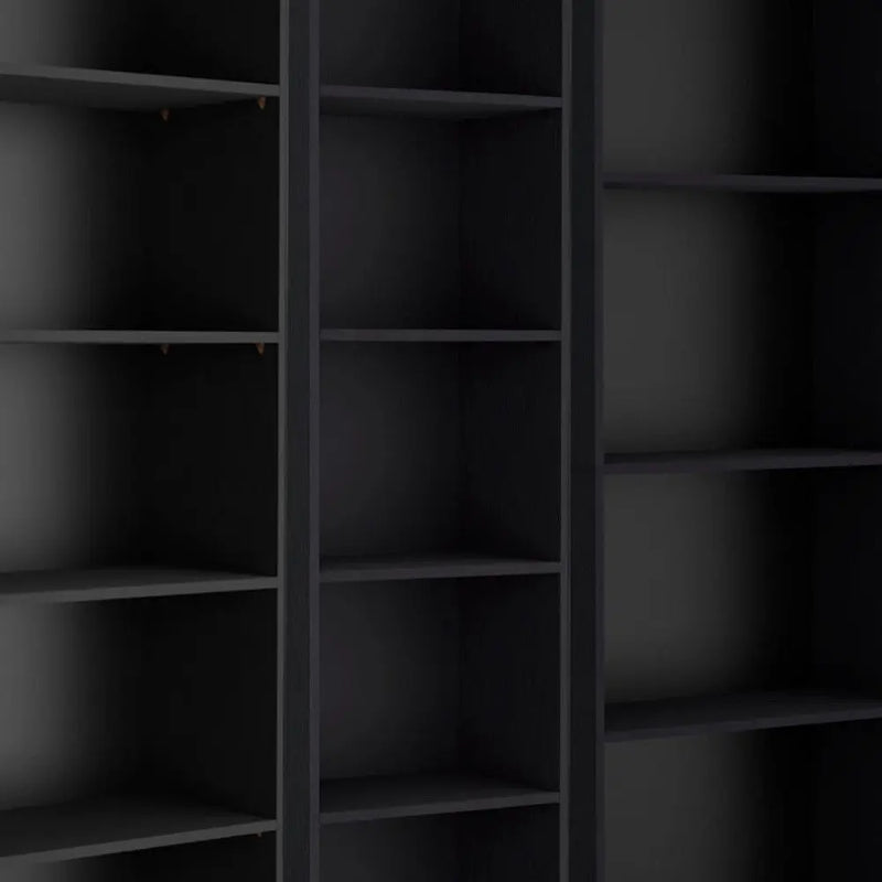 Set of Three Black Five Tier Bookcase Homeroots Office