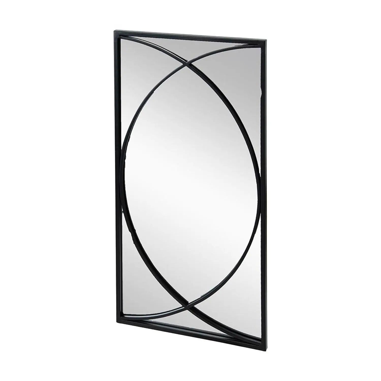 Set of Three Black Iron Framed Accent Mirror Homeroots Bed & Bath