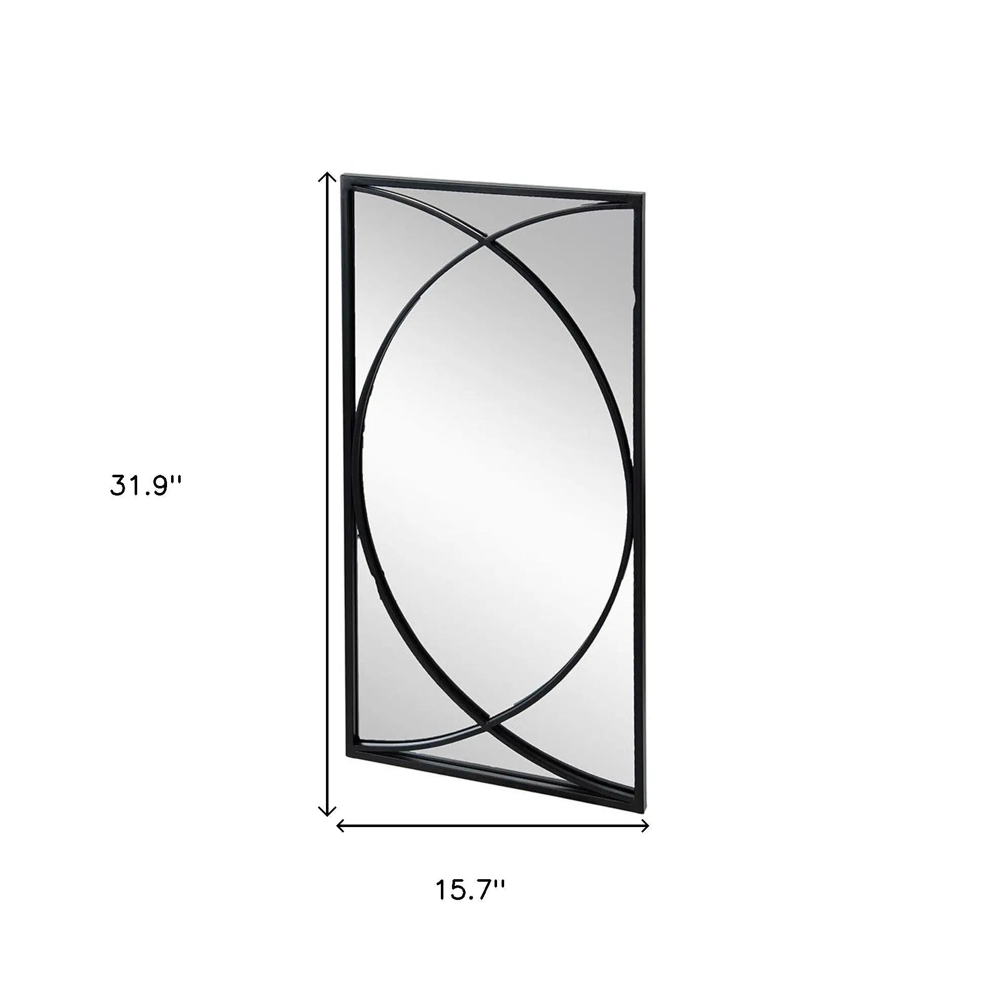 Set of Three Black Iron Framed Accent Mirror Homeroots Bed & Bath