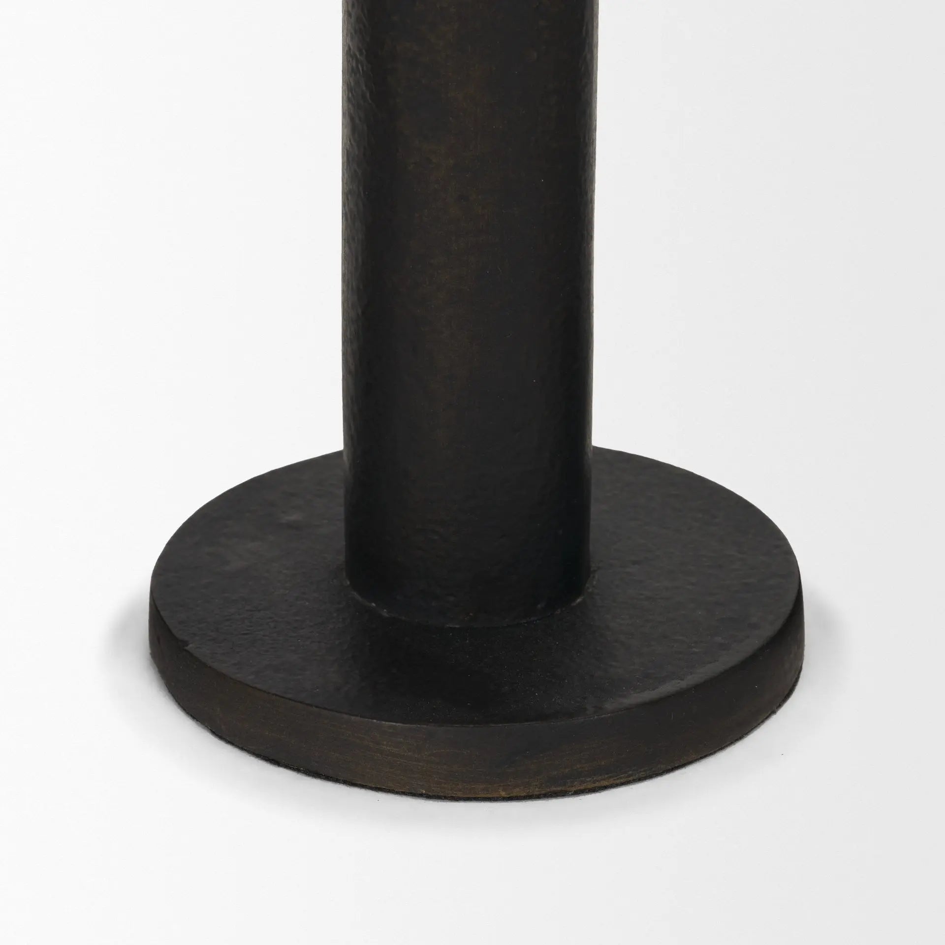 Set of Three Black Metal Tabletop Taper Candlesticks Homeroots Home Decor