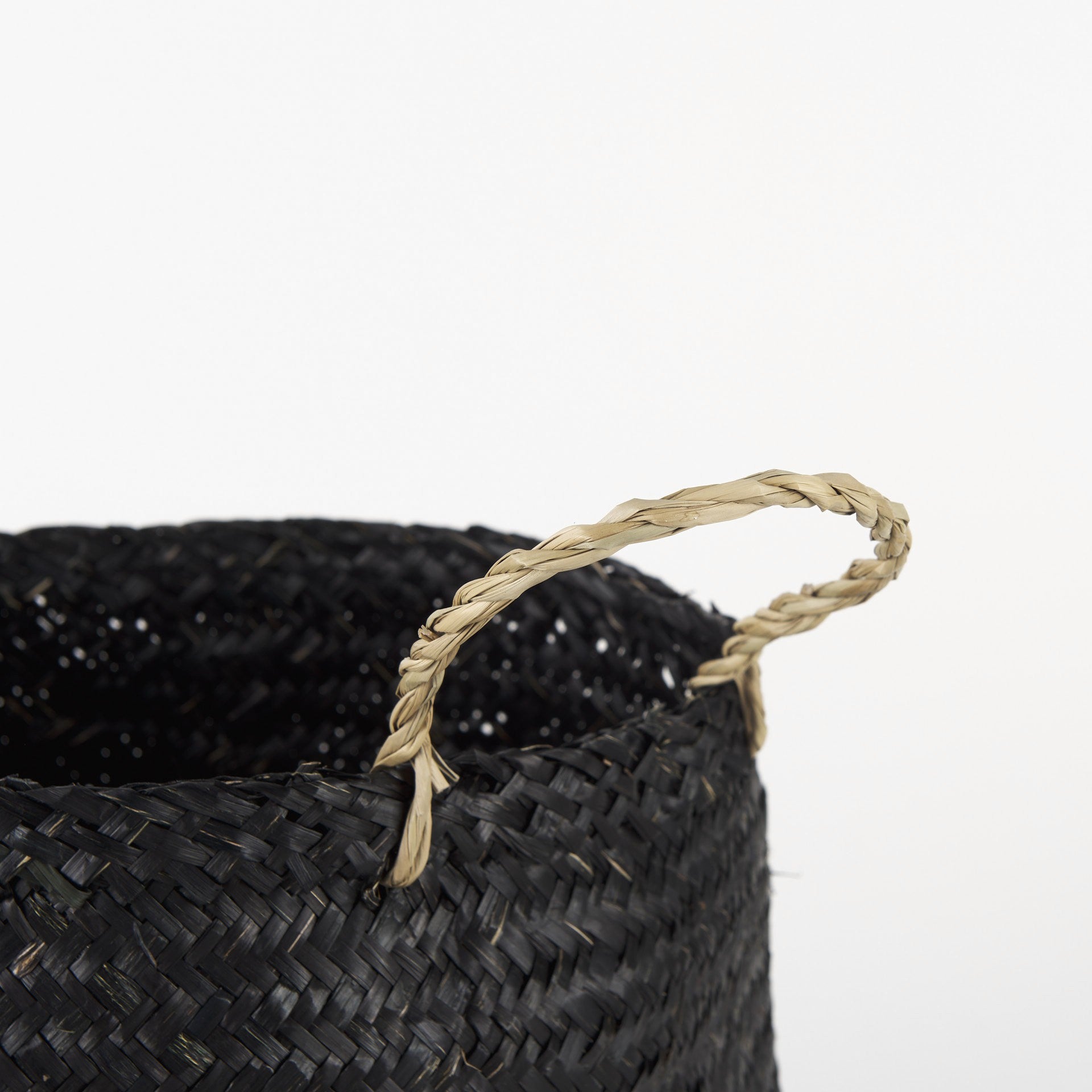 Set of Three Black Wicker Basket - GreatEagleInc