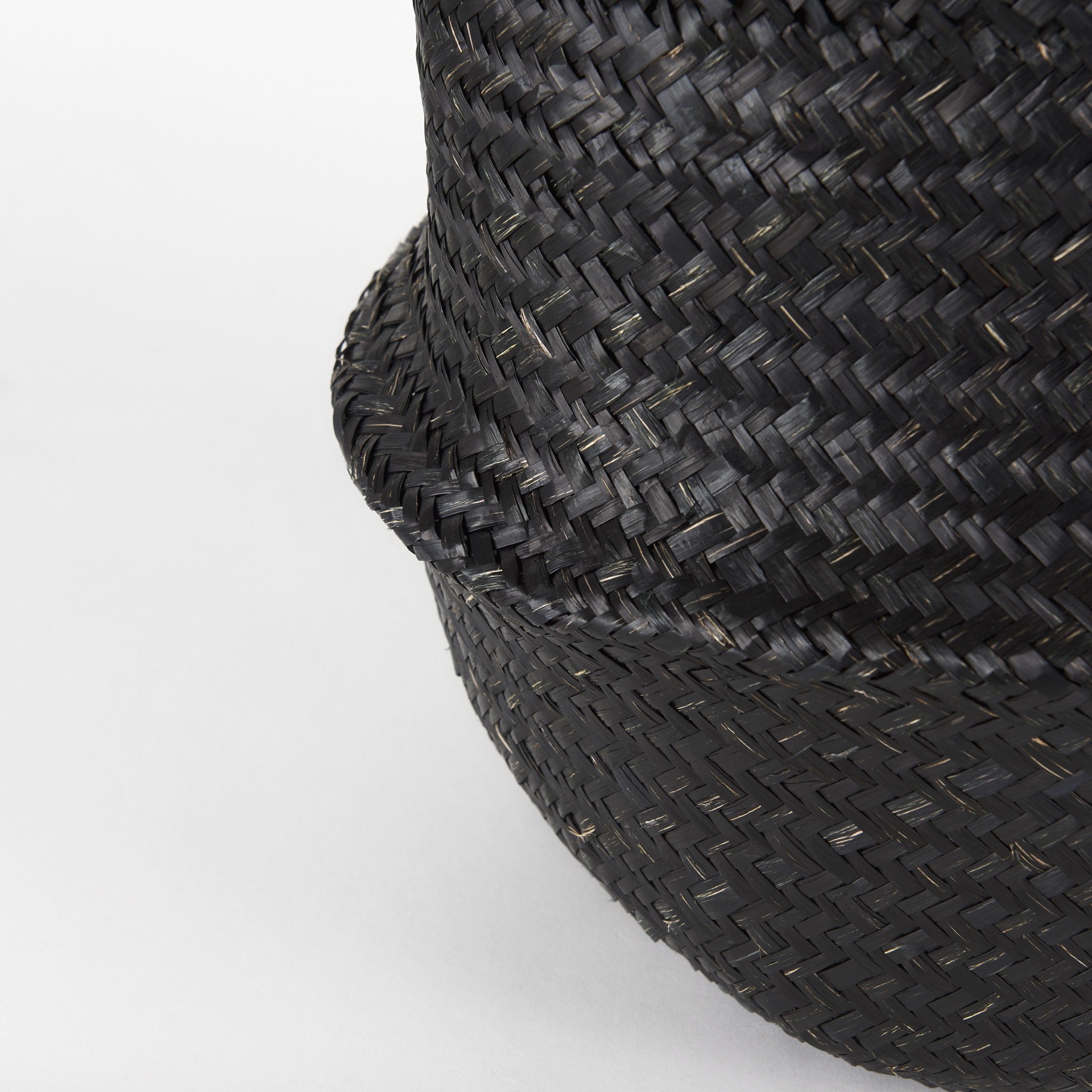 Set of Three Black Wicker Basket - GreatEagleInc