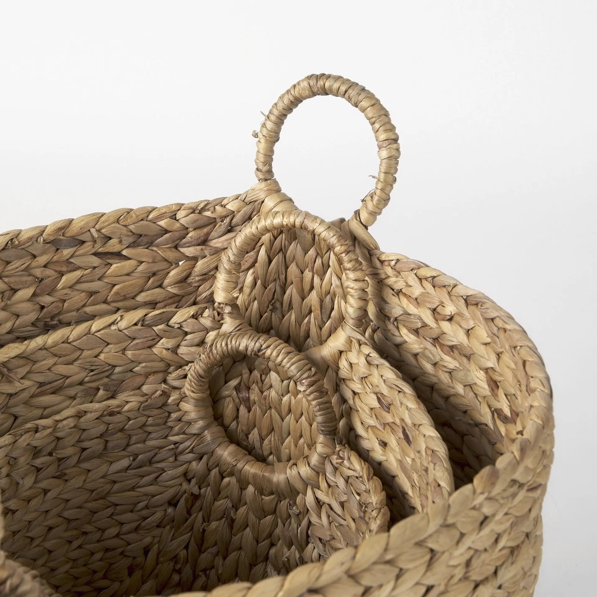 Set of Three Brown Wicker Basket - GreatEagleInc