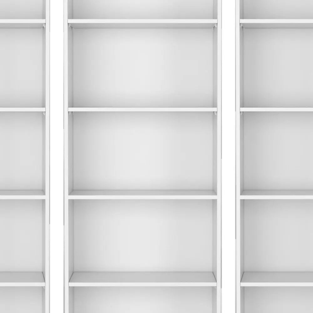 Set of Three White Wood Five Tier Modular Bookcase Homeroots Office