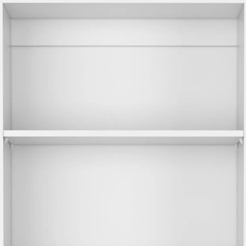Set of Three White Wood Five Tier Modular Bookcase Homeroots Office