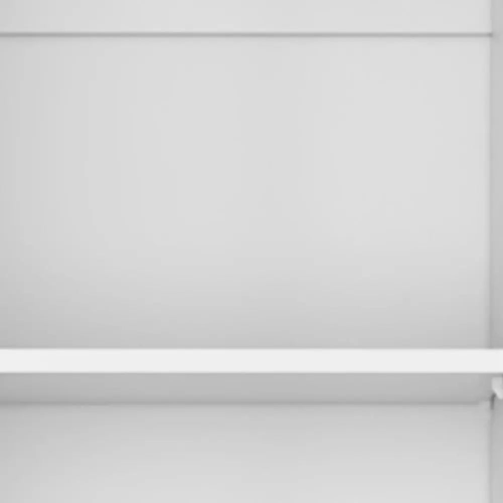 Set of Three White Wood Five Tier Modular Bookcase with Four Doors Homeroots Office