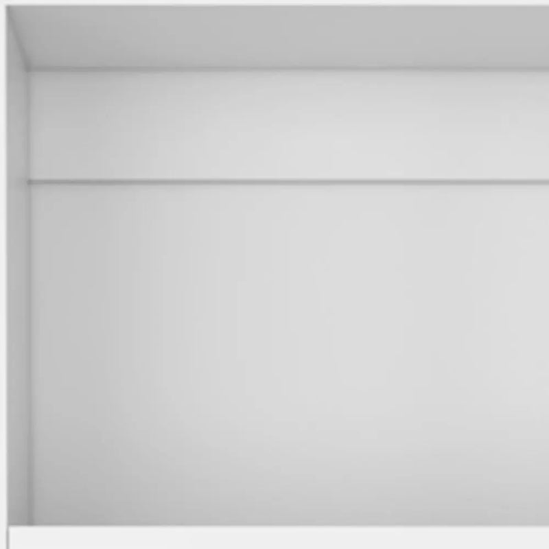 Set of Three White Wood Five Tier Modular Bookcase with Two Doors Homeroots Office