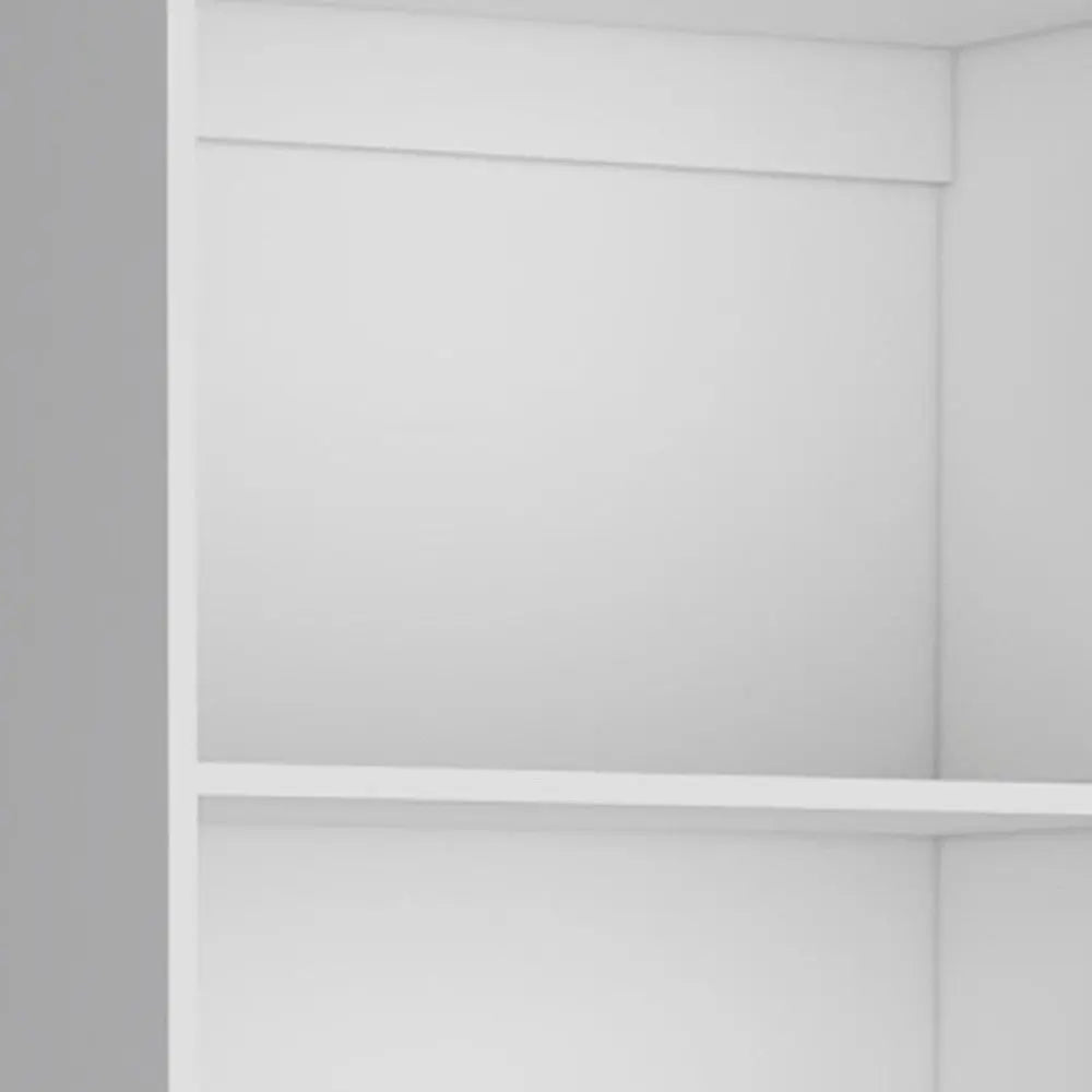 Set of Three White Wood Fourteen Tier Modular Bookcase Homeroots Office