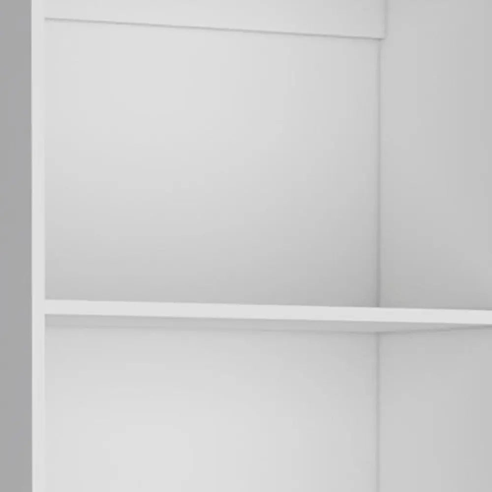 Set of Three White Wood Fourteen Tier Modular Bookcase Homeroots Office